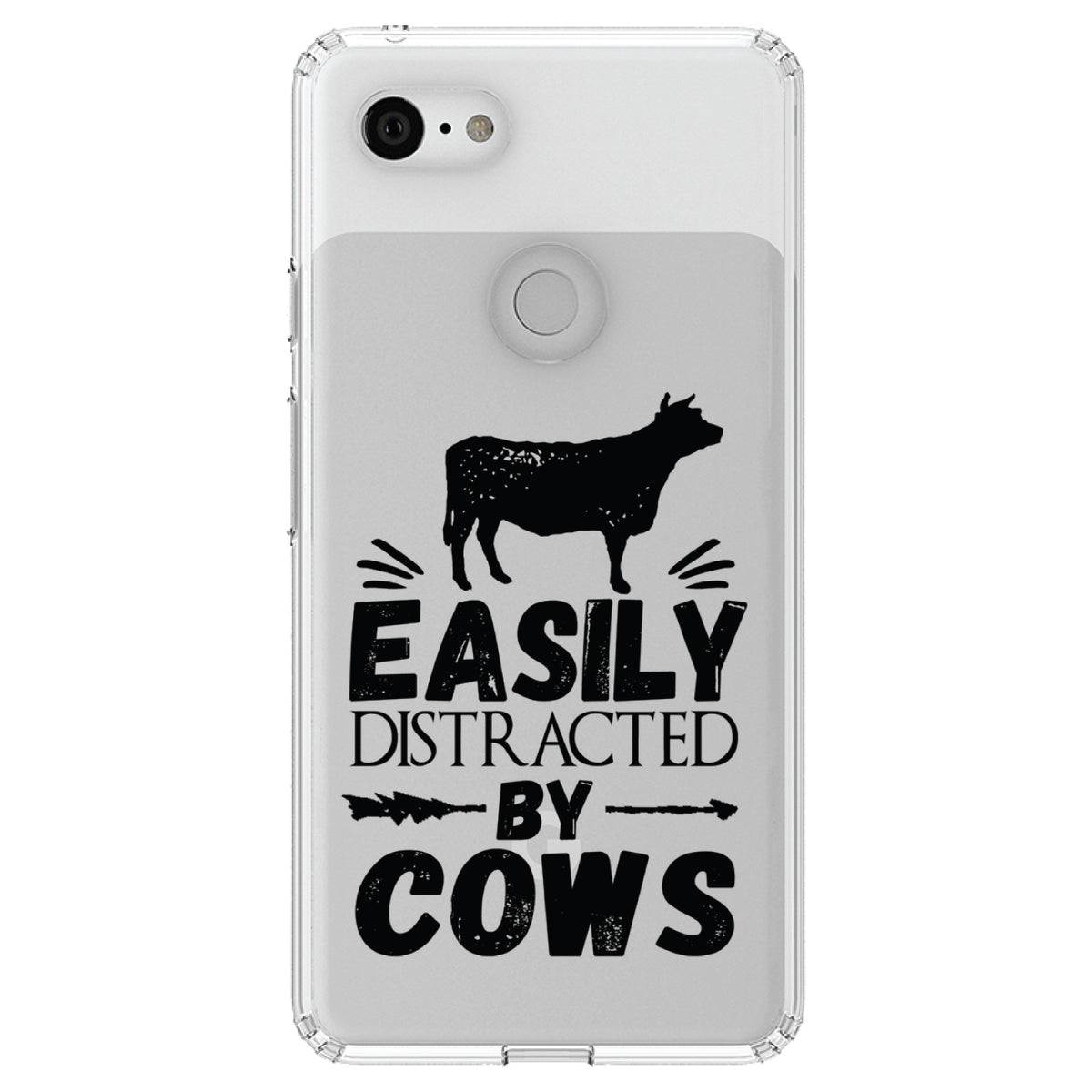 Easily Distracted By Cows Clear Shockproof iPhone Case, view 21