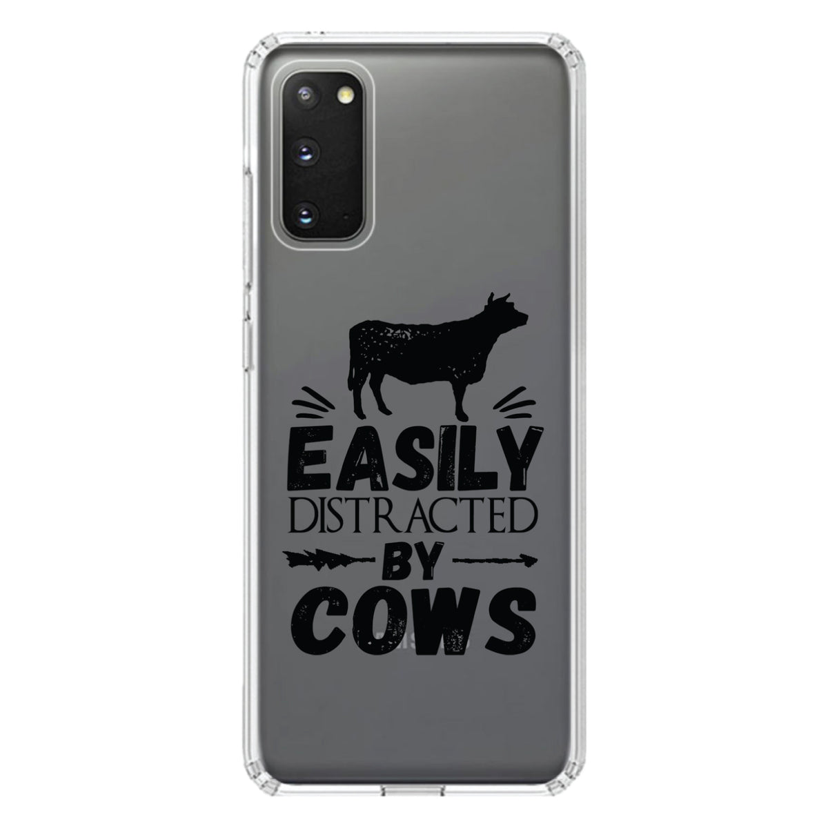 Easily Distracted By Cows Clear Shockproof iPhone Case, view 14