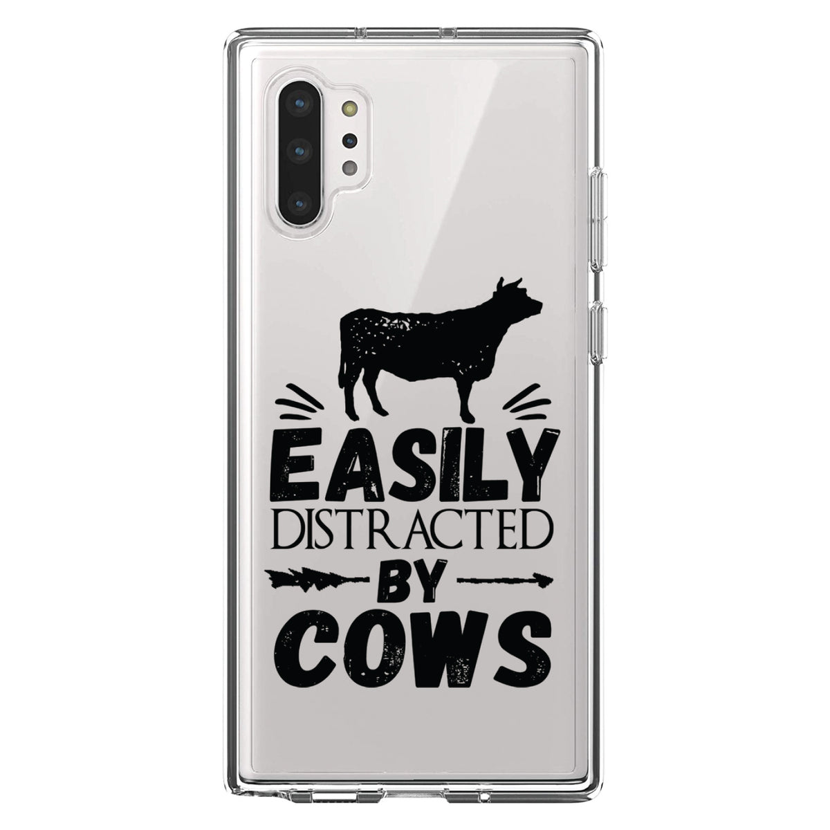 Easily Distracted By Cows Clear Shockproof iPhone Case, view 10