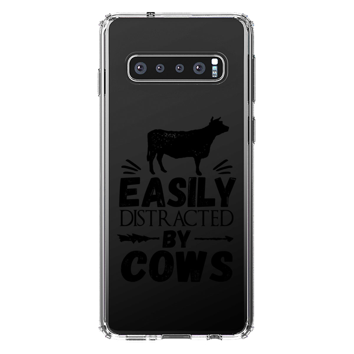 Easily Distracted By Cows Clear Shockproof iPhone Case, view 17