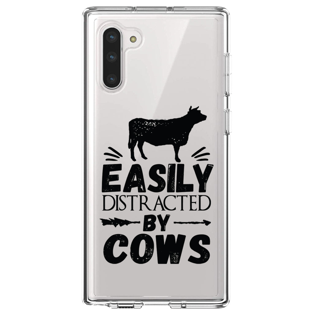 Easily Distracted By Cows Clear Shockproof iPhone Case, view 9