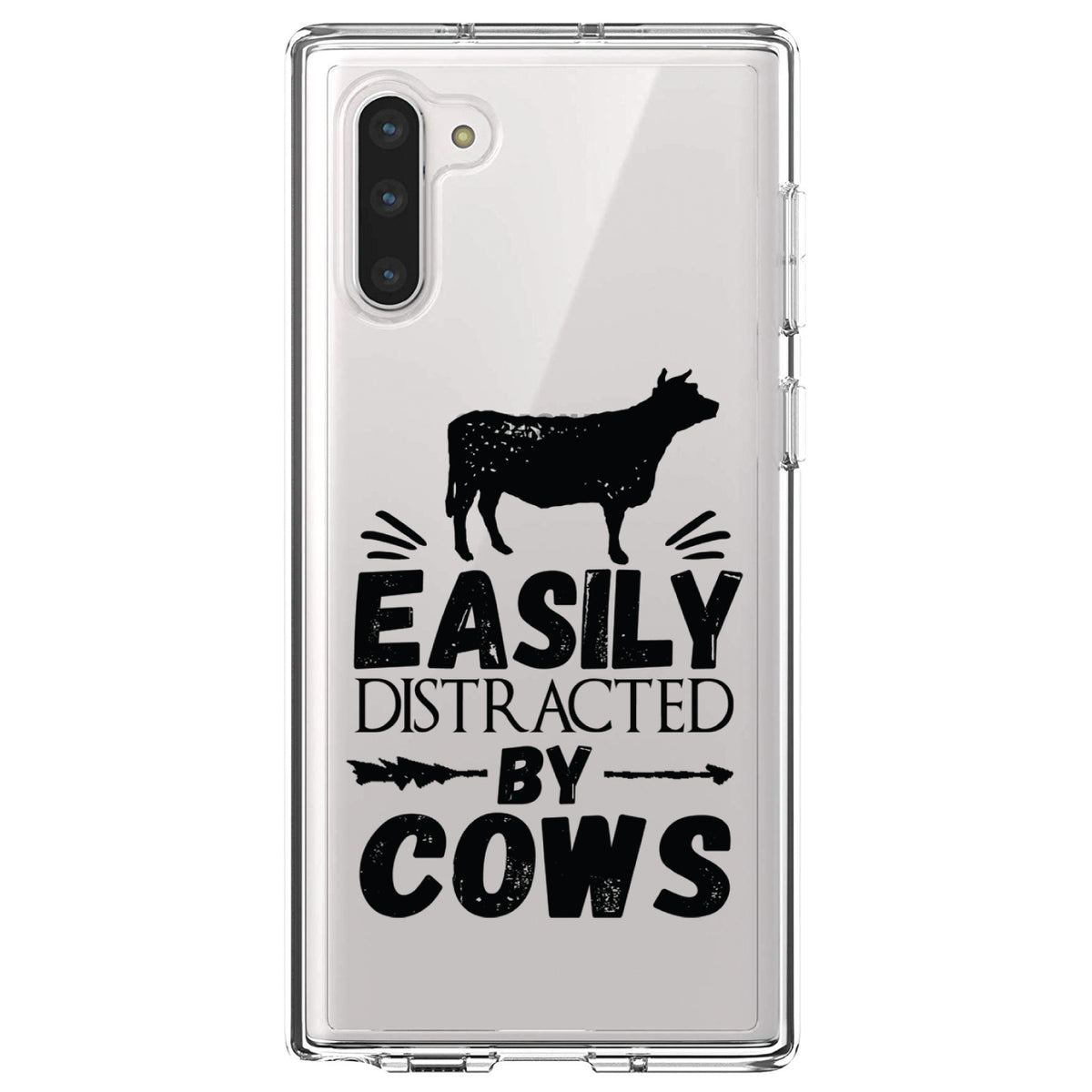 Easily Distracted By Cows Clear Shockproof iPhone Case, view 9