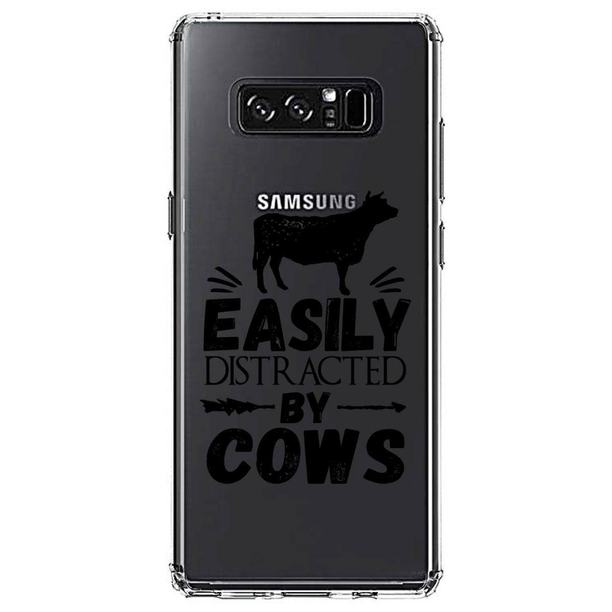 Easily Distracted By Cows Clear Shockproof iPhone Case, view 12