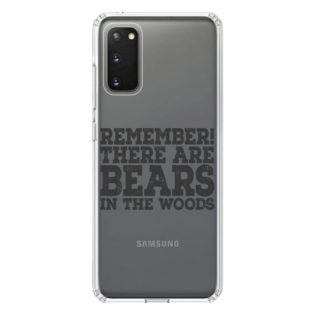 Remember There Are Bears in the Woods Clear Shockproof iPhone Case, view 14