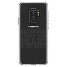 DistinctInk® Clear Shockproof Hybrid Case for Apple iPhone / Samsung Galaxy / Google Pixel - Remember There Are Bears in the Woods