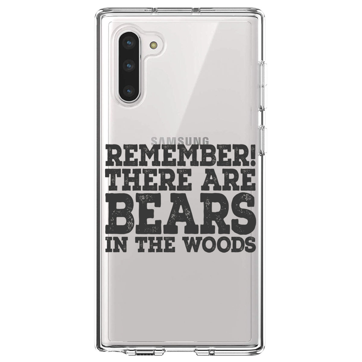 Remember There Are Bears in the Woods Clear Shockproof iPhone Case, view 9