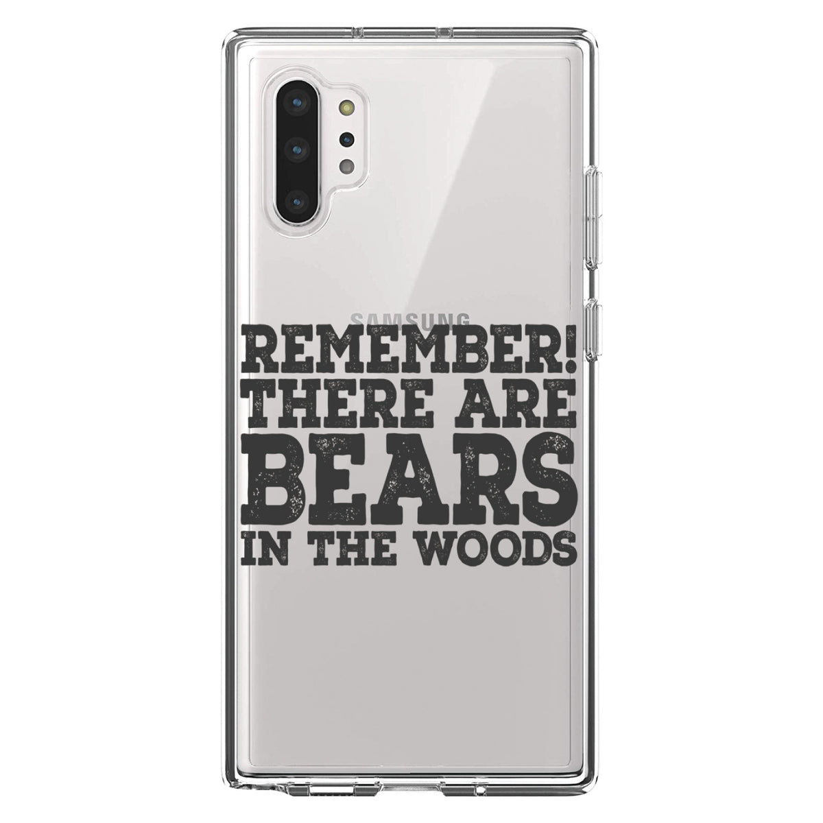 Remember There Are Bears in the Woods Clear Shockproof iPhone Case, view 10