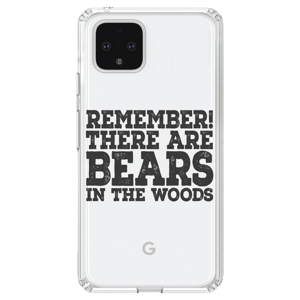Remember There Are Bears in the Woods Clear Shockproof iPhone Case, view 24