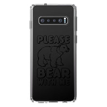 DistinctInk® Clear Shockproof Hybrid Case for Apple iPhone / Samsung Galaxy / Google Pixel - Please BEAR With Me