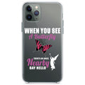 See Butterfly, Angel is Nearby Clear Shockproof iPhone Case