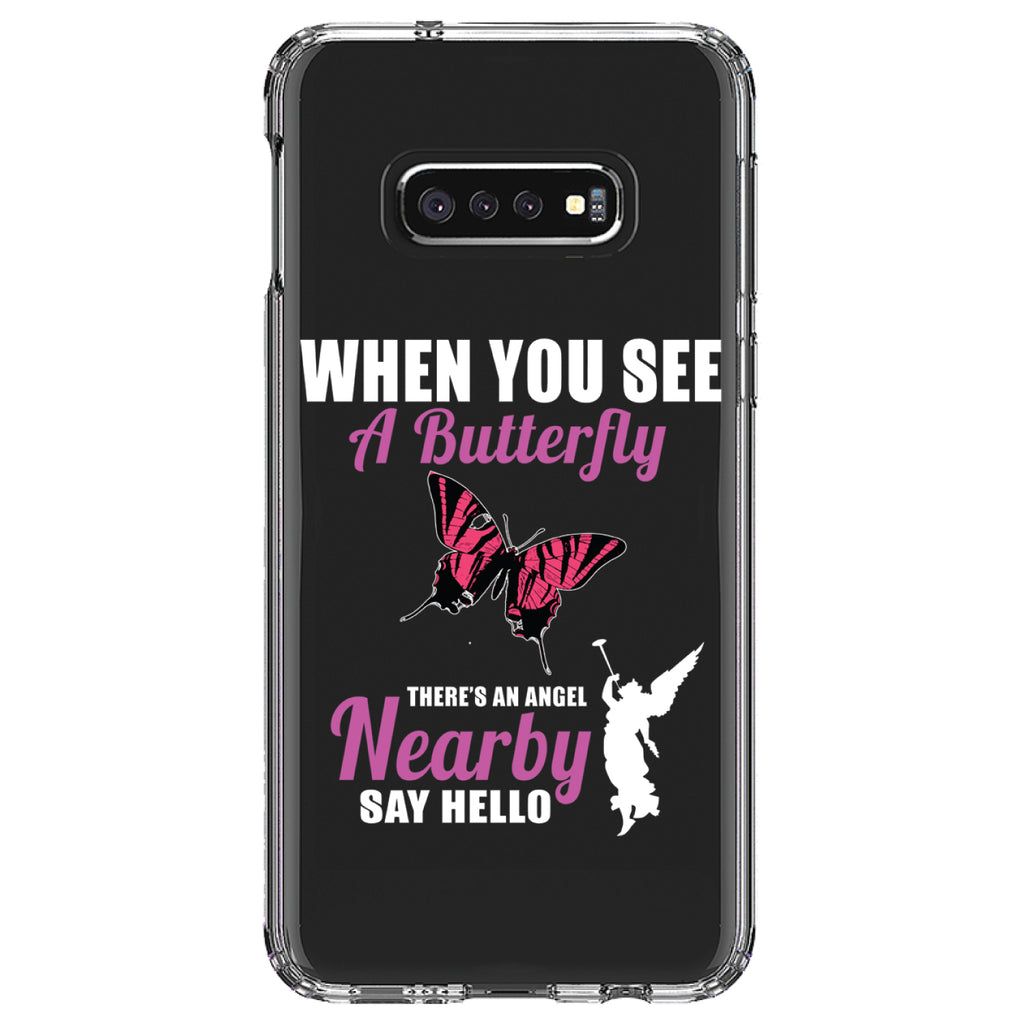 See Butterfly, Angel is Nearby Clear Shockproof iPhone Case, view 18