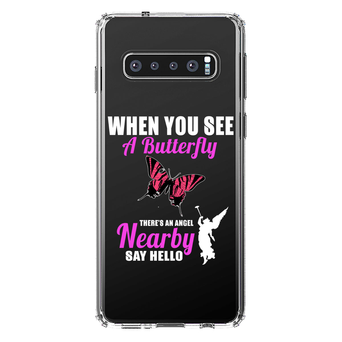 See Butterfly, Angel is Nearby Clear Shockproof iPhone Case, view 17