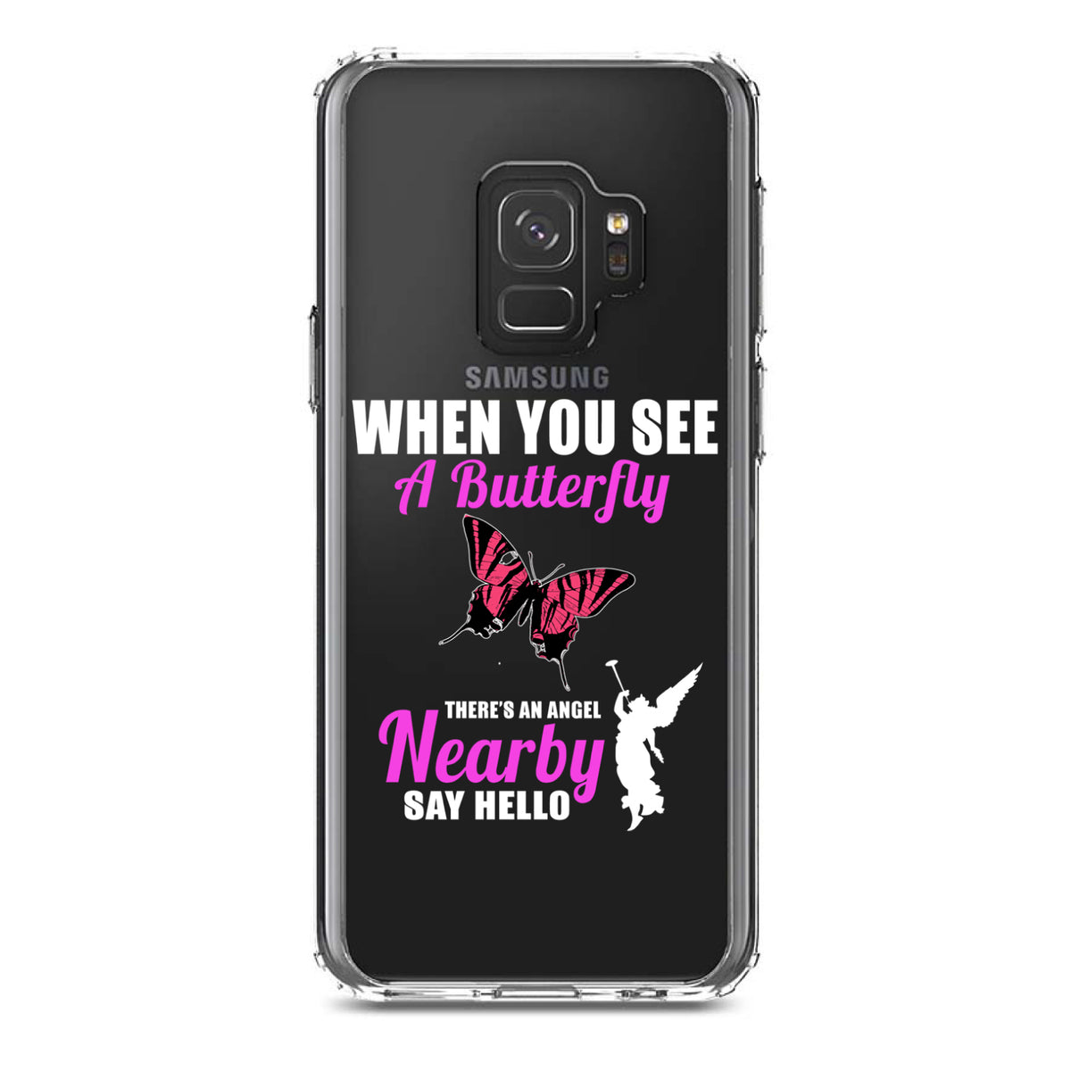 See Butterfly, Angel is Nearby Clear Shockproof iPhone Case, view 19