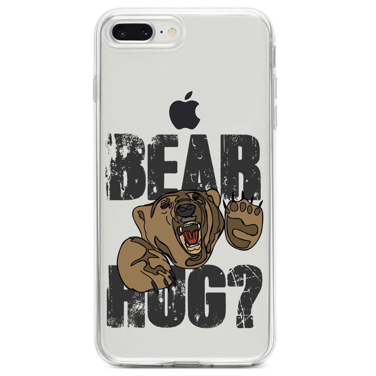 Bear Hug? Clear Shockproof iPhone Case, view 6