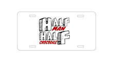 DistinctInk Custom Aluminum Decorative Vanity Front License Plate - Half Man Half Crocodile