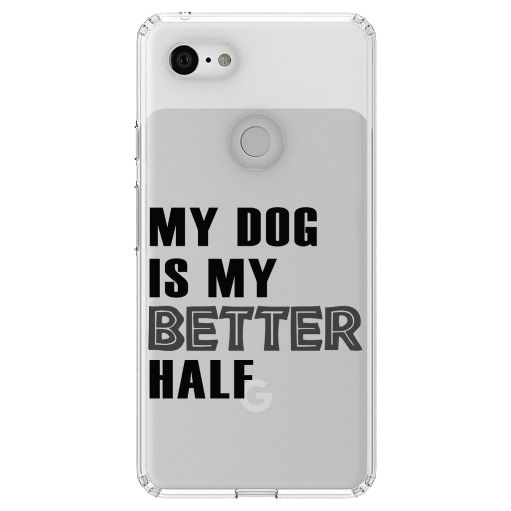 My Dog is My Better Half Clear Shockproof iPhone Case, view 22