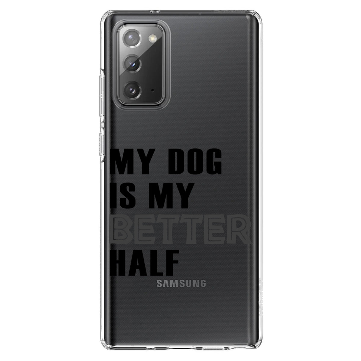 My Dog is My Better Half Clear Shockproof iPhone Case, view 8