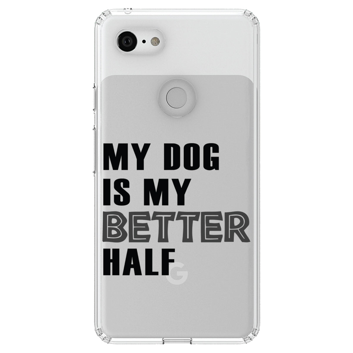 My Dog is My Better Half Clear Shockproof iPhone Case, view 21