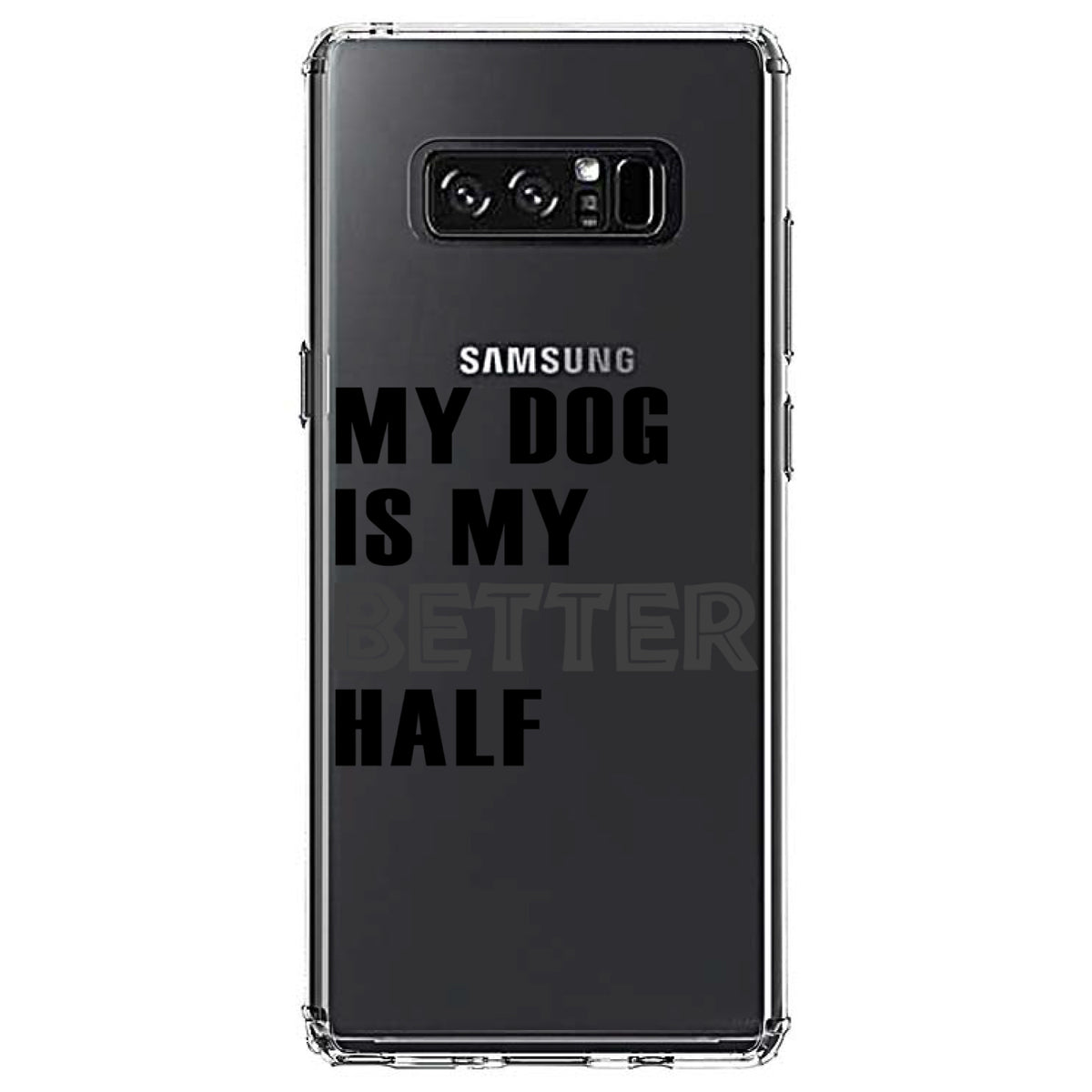 My Dog is My Better Half Clear Shockproof iPhone Case, view 12
