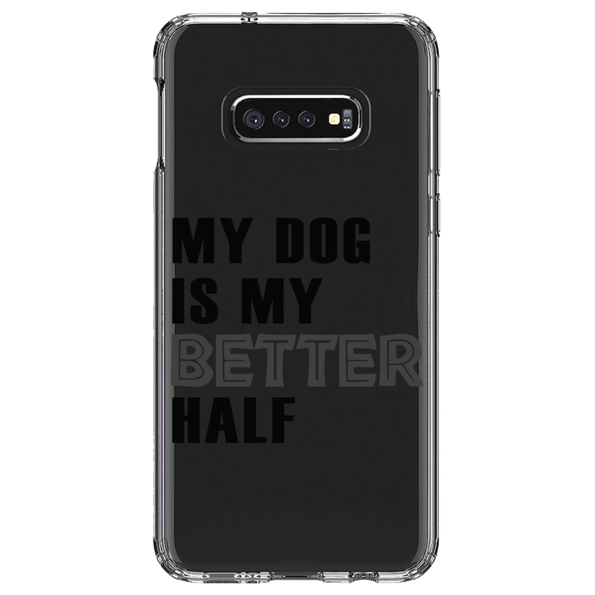 My Dog is My Better Half Clear Shockproof iPhone Case, view 18