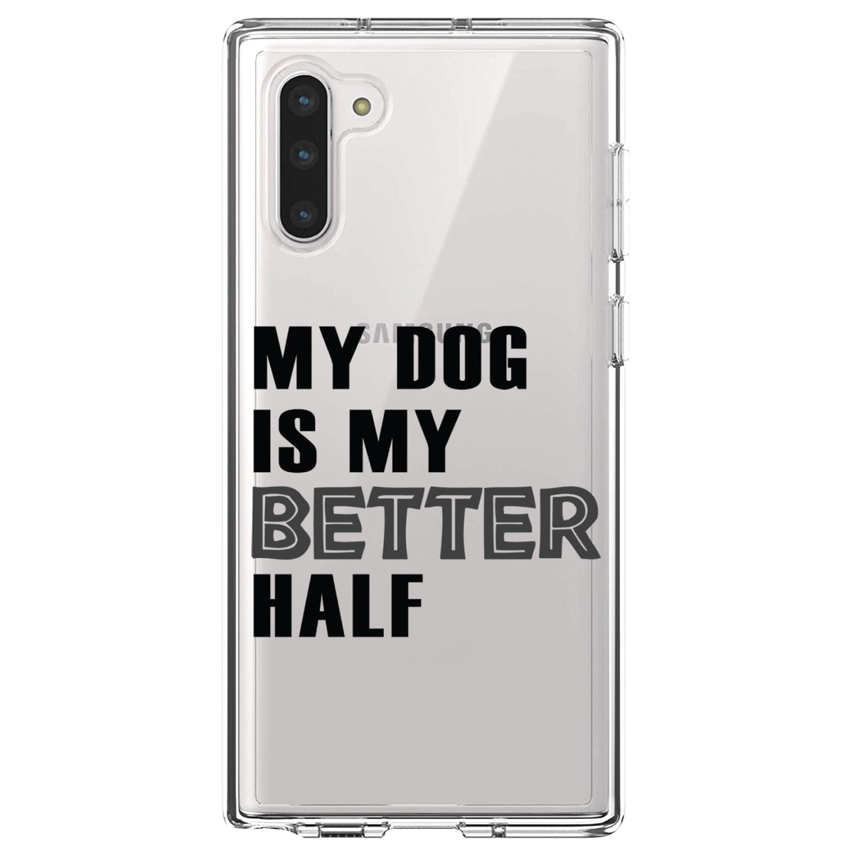 My Dog is My Better Half Clear Shockproof iPhone Case, view 9