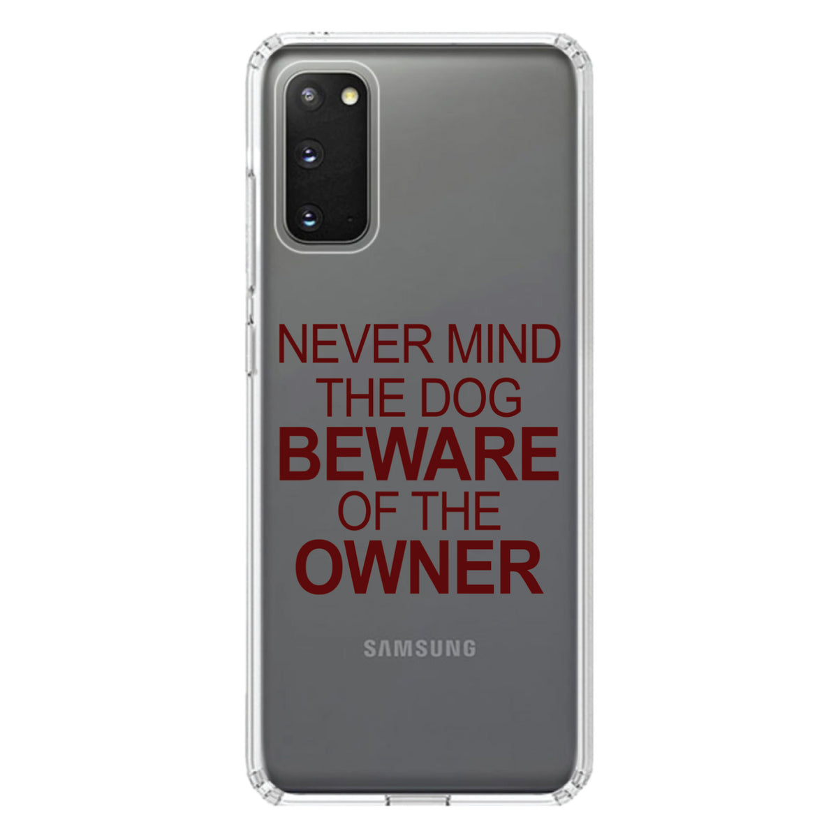Never Mind the Dog, Beware the Owner Clear Shockproof iPhone Case, view 14