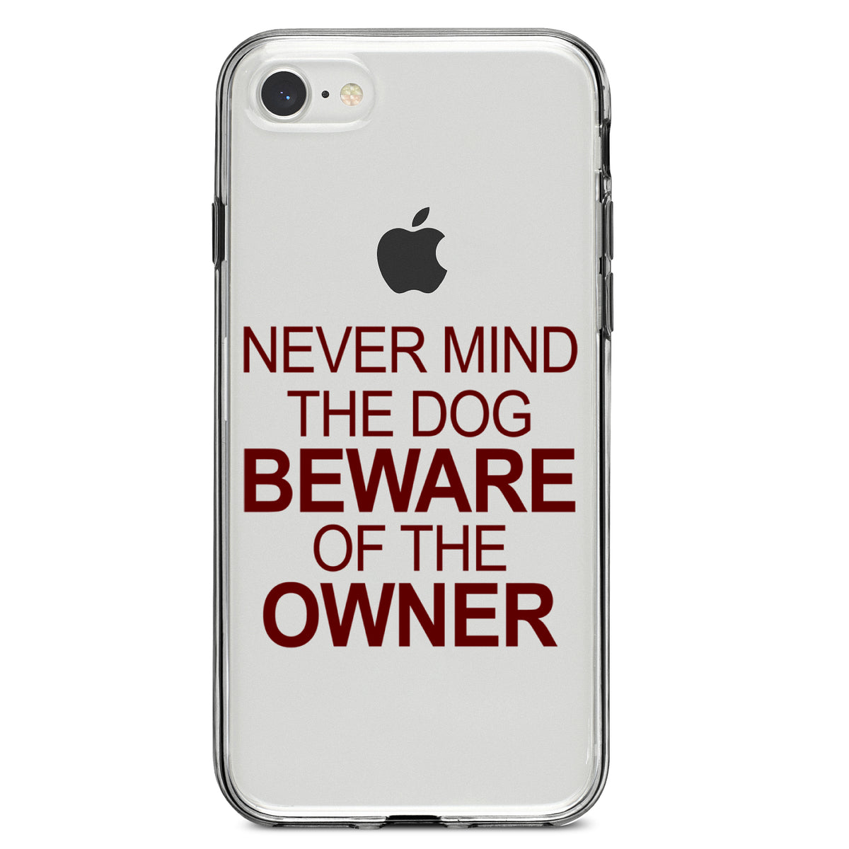 Never Mind the Dog, Beware the Owner Clear Shockproof iPhone Case, view 5