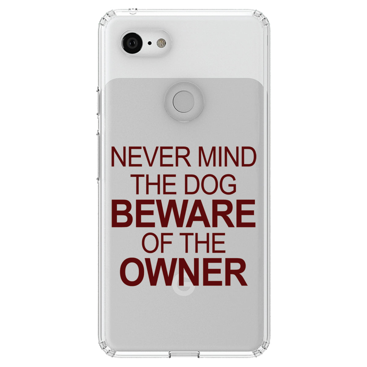 Never Mind the Dog, Beware the Owner Clear Shockproof iPhone Case, view 21