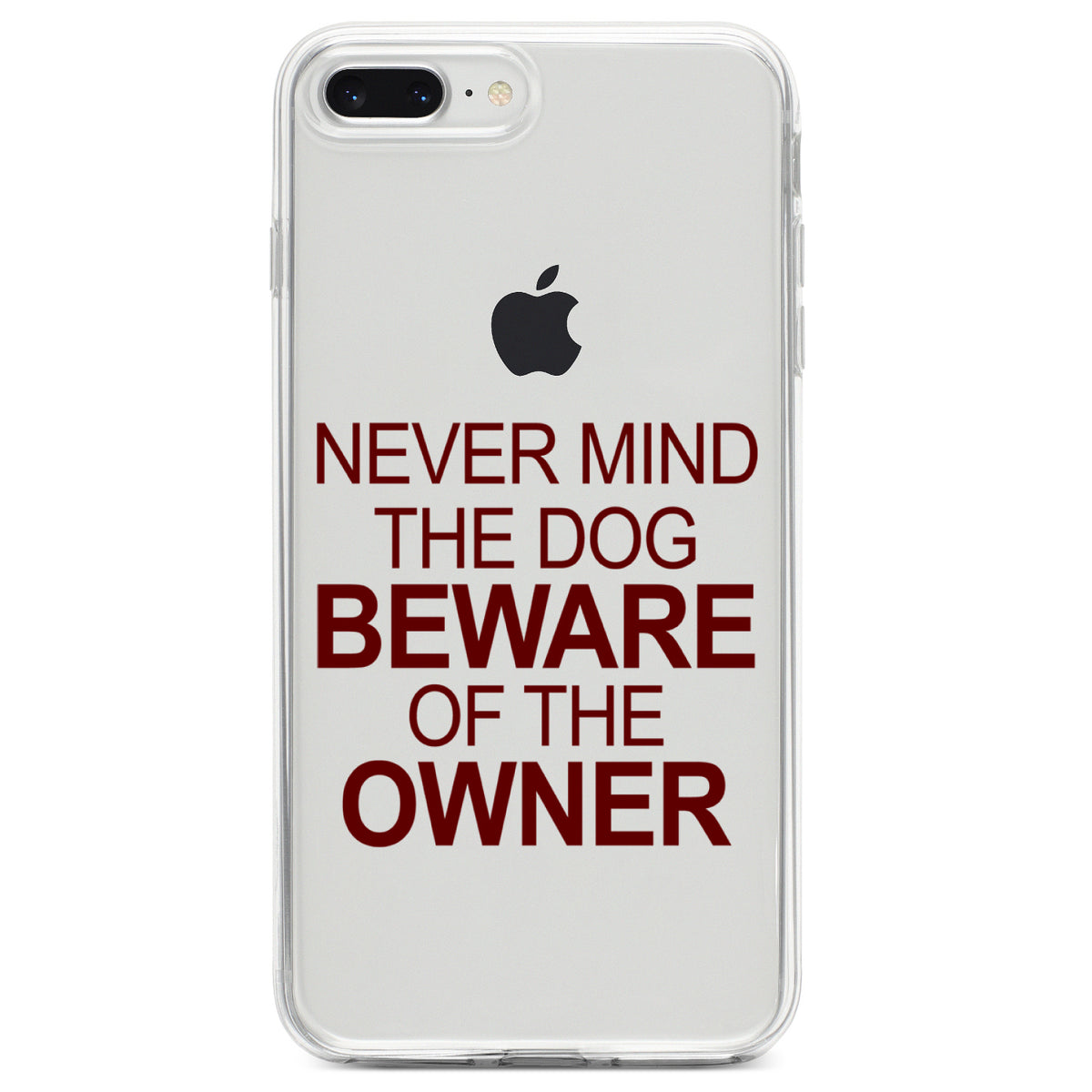 Never Mind the Dog, Beware the Owner Clear Shockproof iPhone Case, view 6