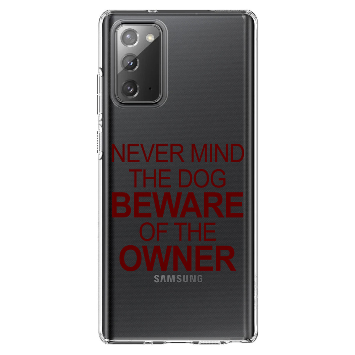 Never Mind the Dog, Beware the Owner Clear Shockproof iPhone Case, view 8