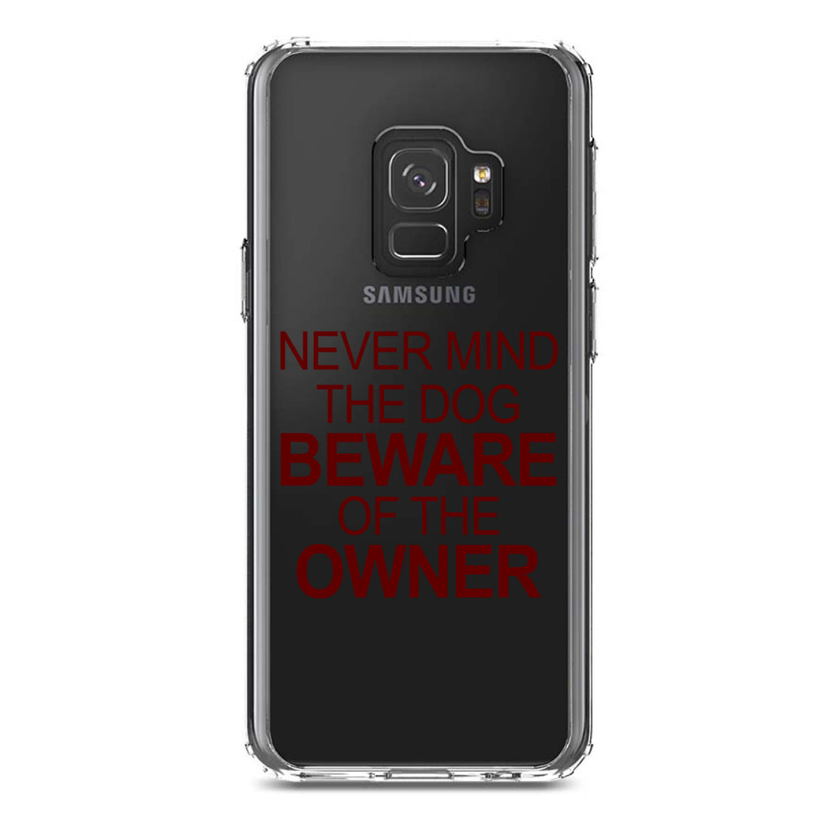Never Mind the Dog, Beware the Owner Clear Shockproof iPhone Case, view 19