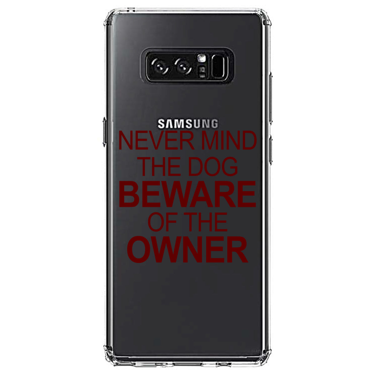 Never Mind the Dog, Beware the Owner Clear Shockproof iPhone Case, view 12