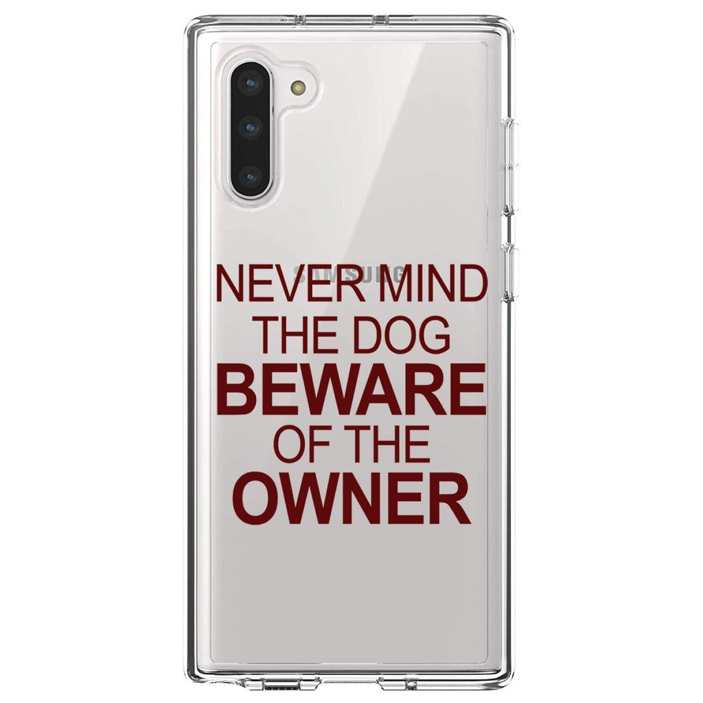 Never Mind the Dog, Beware the Owner Clear Shockproof iPhone Case, view 9