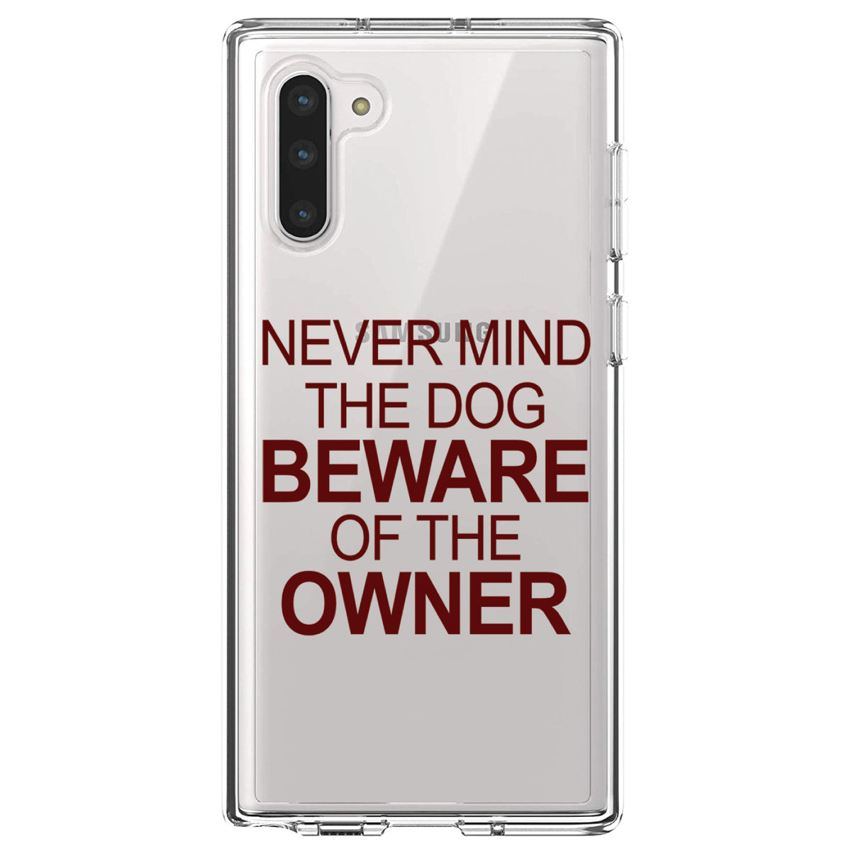 Never Mind the Dog, Beware the Owner Clear Shockproof iPhone Case, view 9