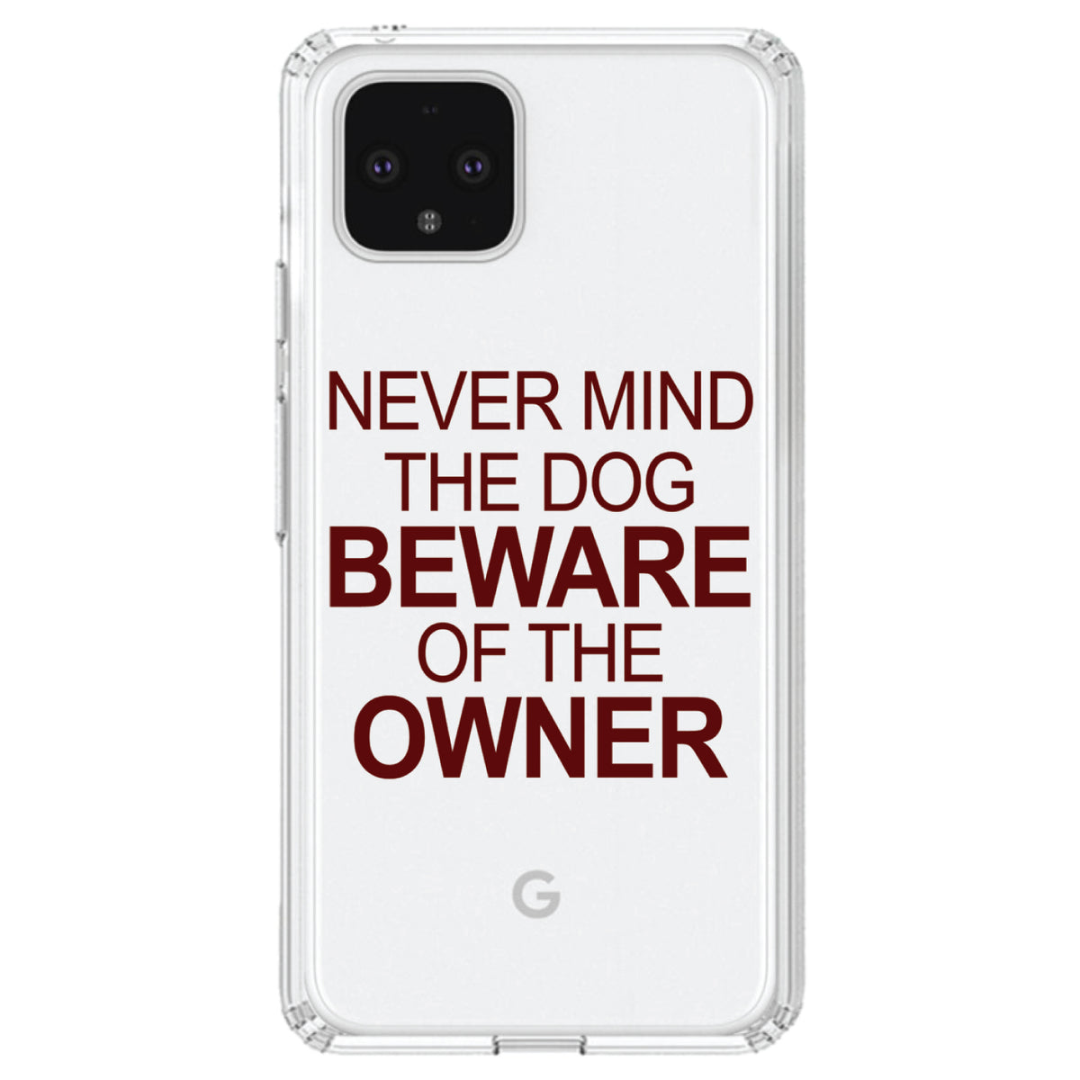 Never Mind the Dog, Beware the Owner Clear Shockproof iPhone Case, view 24