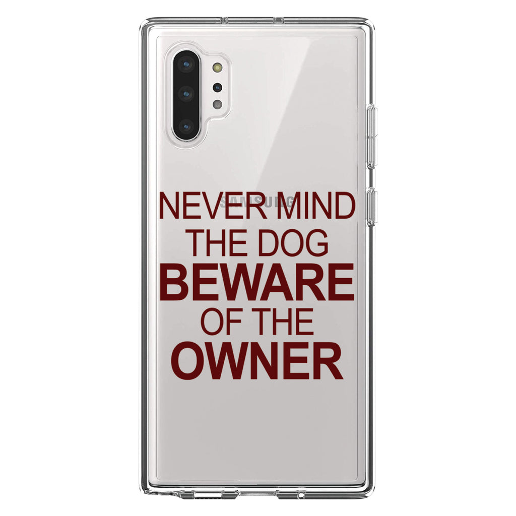 Never Mind the Dog, Beware the Owner Clear Shockproof iPhone Case, view 10