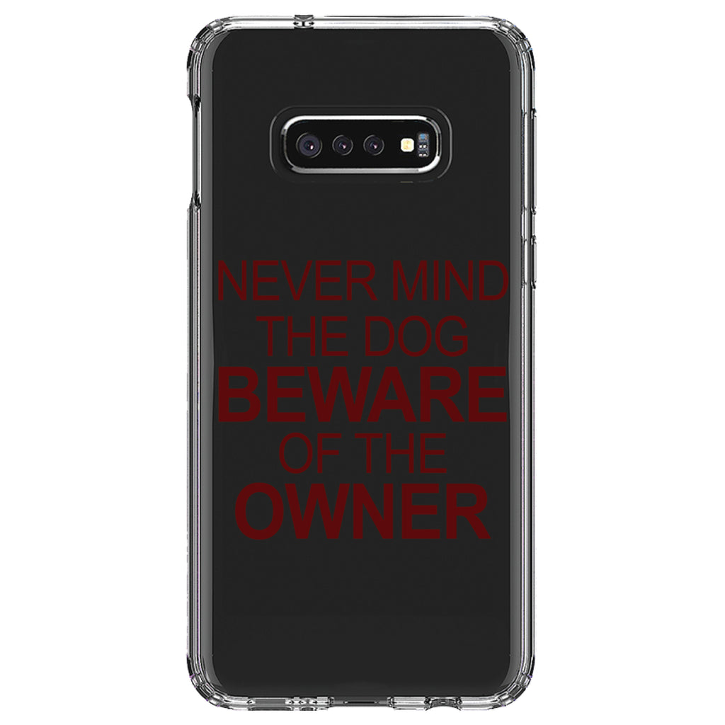 Never Mind the Dog, Beware the Owner Clear Shockproof iPhone Case, view 18