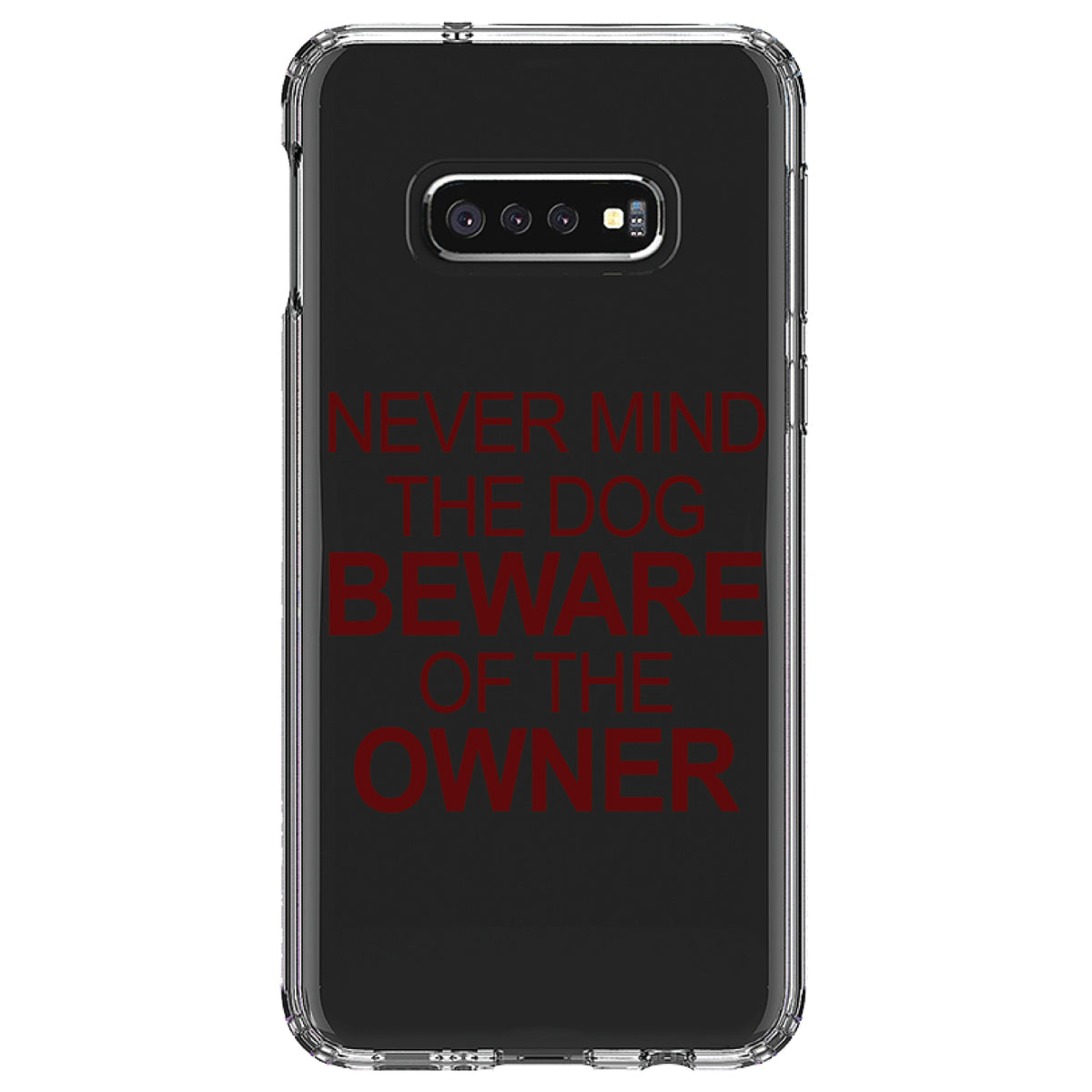Never Mind the Dog, Beware the Owner Clear Shockproof iPhone Case, view 18