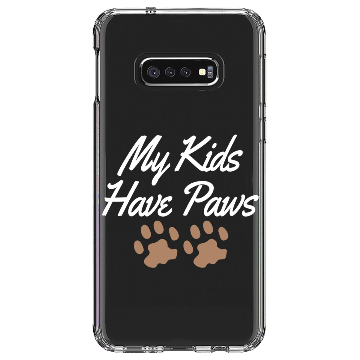 My Kids Have Paws Clear Shockproof iPhone Case, view 18