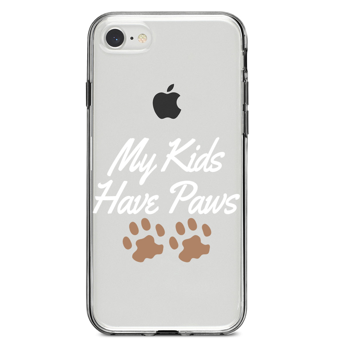 My Kids Have Paws Clear Shockproof iPhone Case, view 5