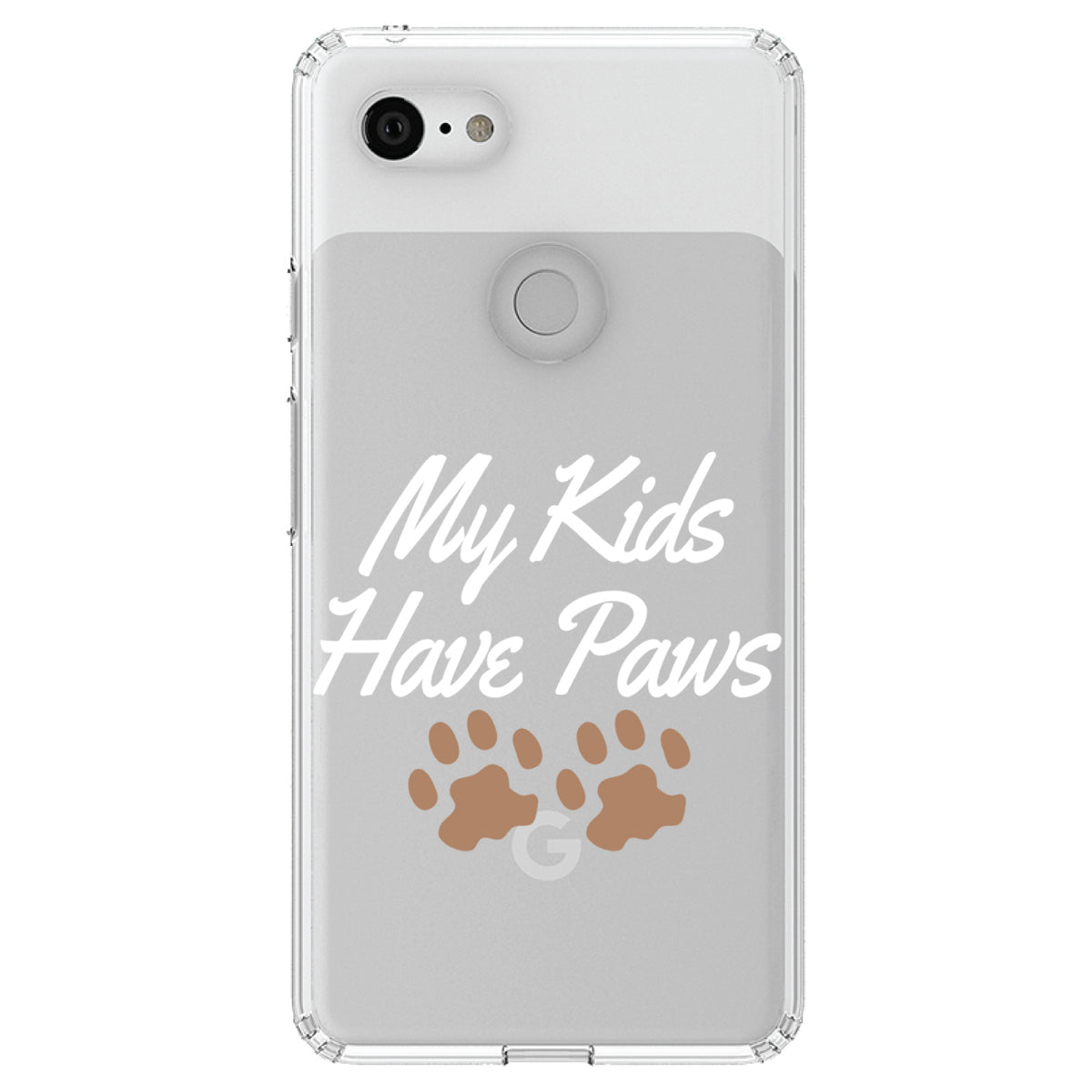 My Kids Have Paws Clear Shockproof iPhone Case, view 21