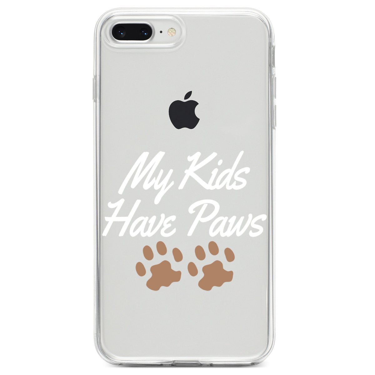 My Kids Have Paws Clear Shockproof iPhone Case, view 6