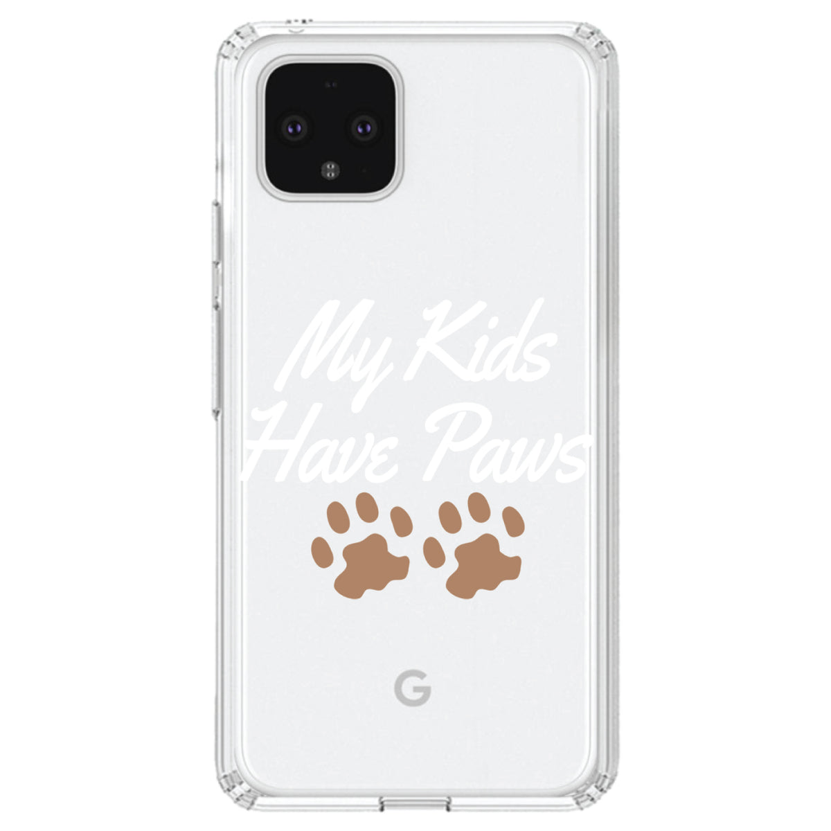 My Kids Have Paws Clear Shockproof iPhone Case, view 24