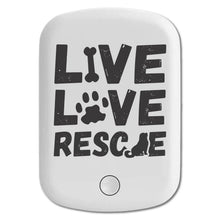 DistinctInk Magnetic Battery Pack, Wireless Portable Charger with USB-C Cable, Compatible with MagSafe iPhone 14 / 13 / 12 Series - Live Love Rescue - Dog Paw
