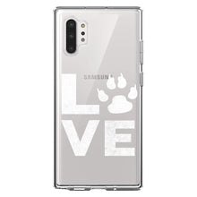 DistinctInk® Clear Shockproof Hybrid Case for Apple iPhone / Samsung Galaxy / Google Pixel - Love - Dog Paw