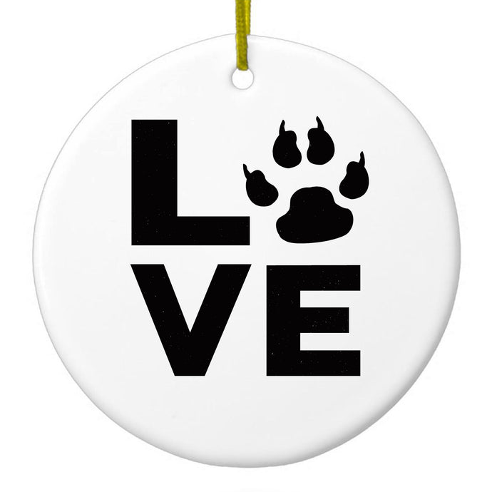Dog Paw Ceramic Ornament