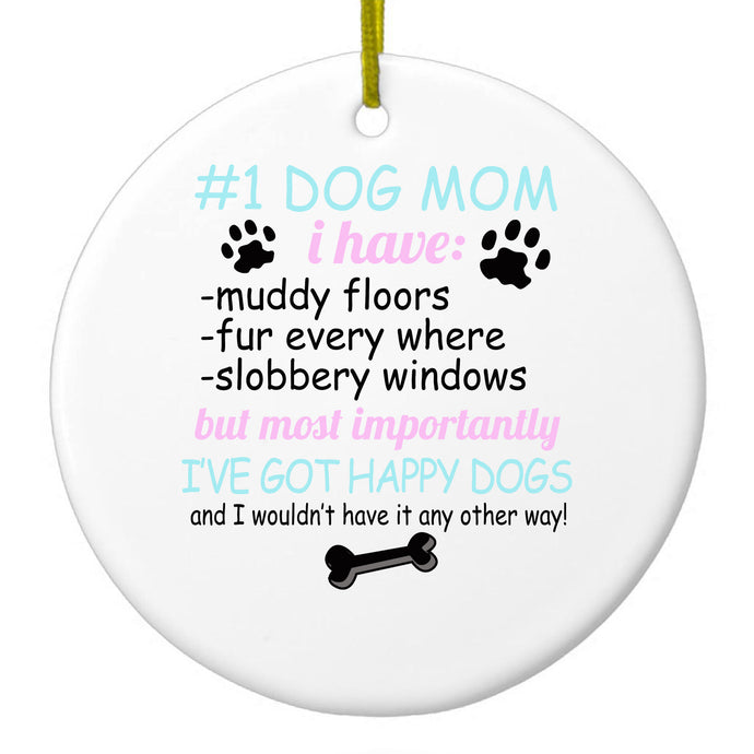 I've Got Happy Dogs Ceramic Ornament