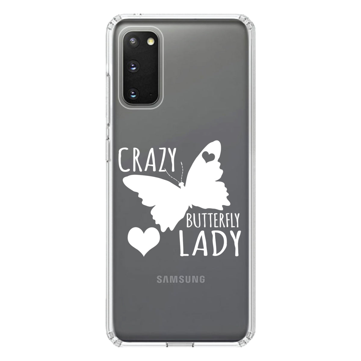 Crazy Butterfly Lady Clear Shockproof iPhone Case, view 13