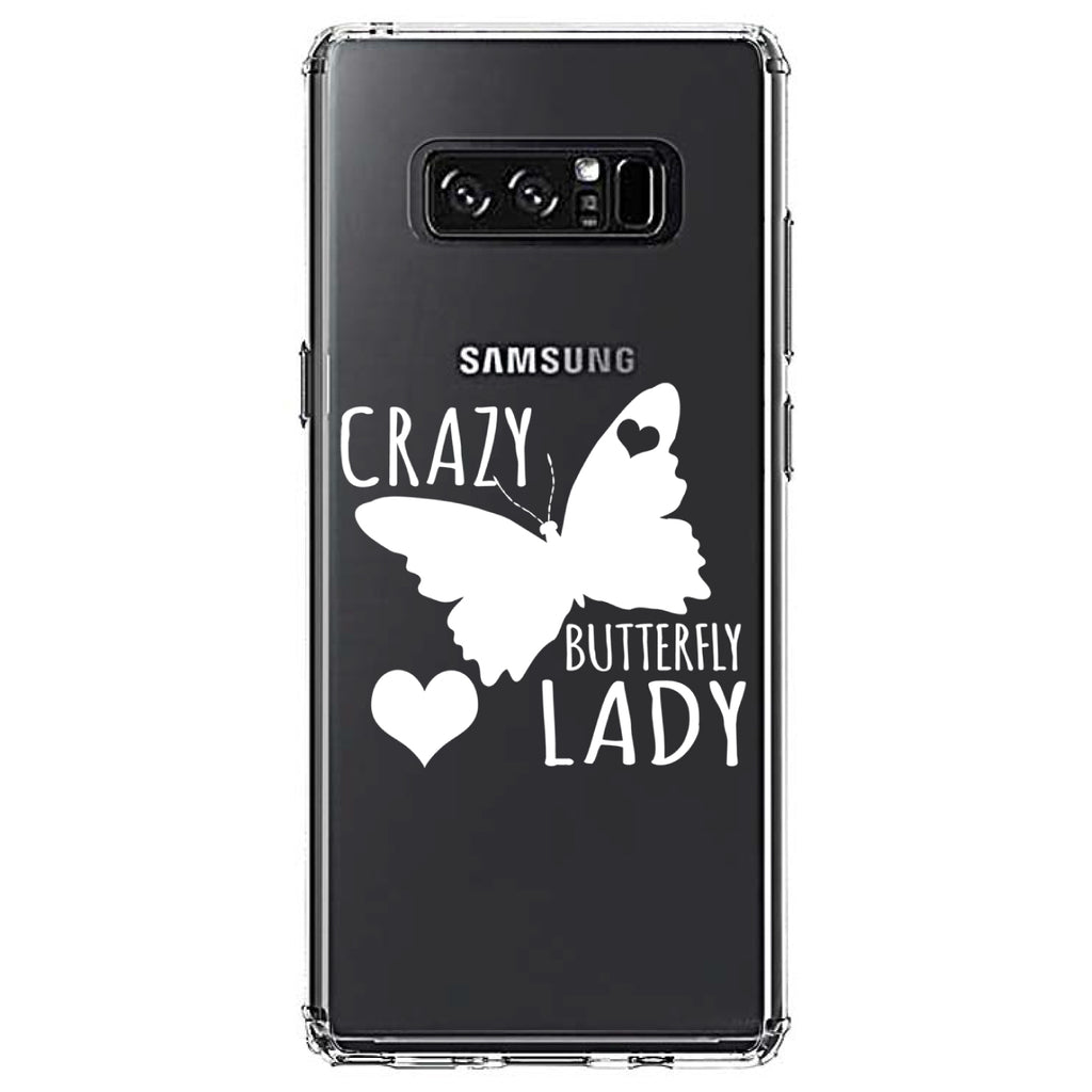 Crazy Butterfly Lady Clear Shockproof iPhone Case, view 12