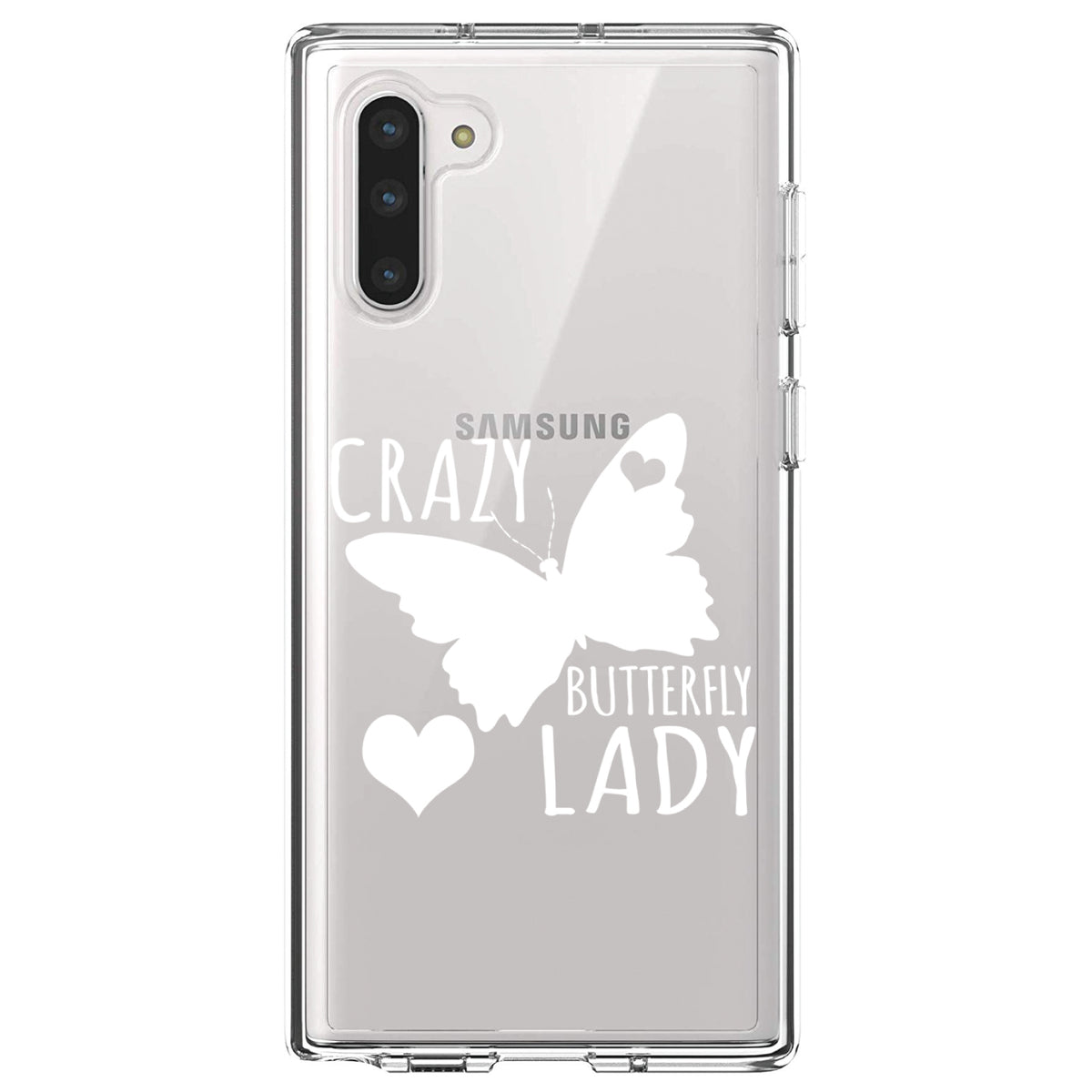Crazy Butterfly Lady Clear Shockproof iPhone Case, view 9